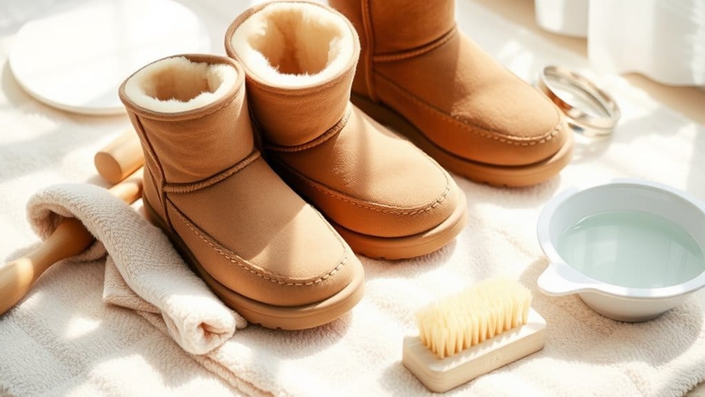 cleaning ugg boots preparation