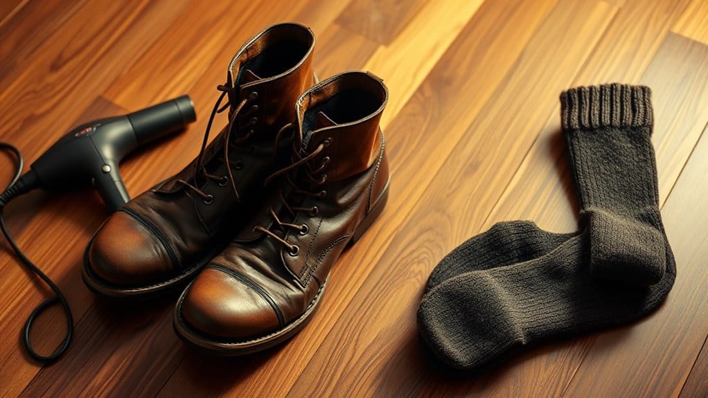 heat to stretch boots