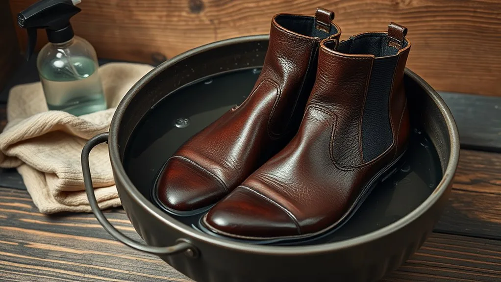 stretch leather boots effectively