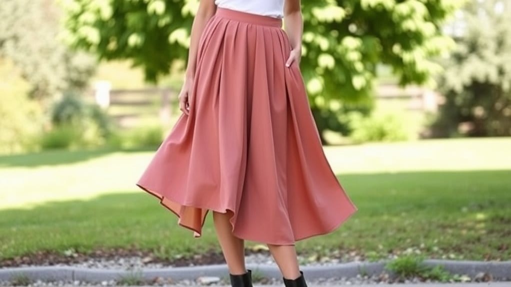 balanced silhouette with skirts