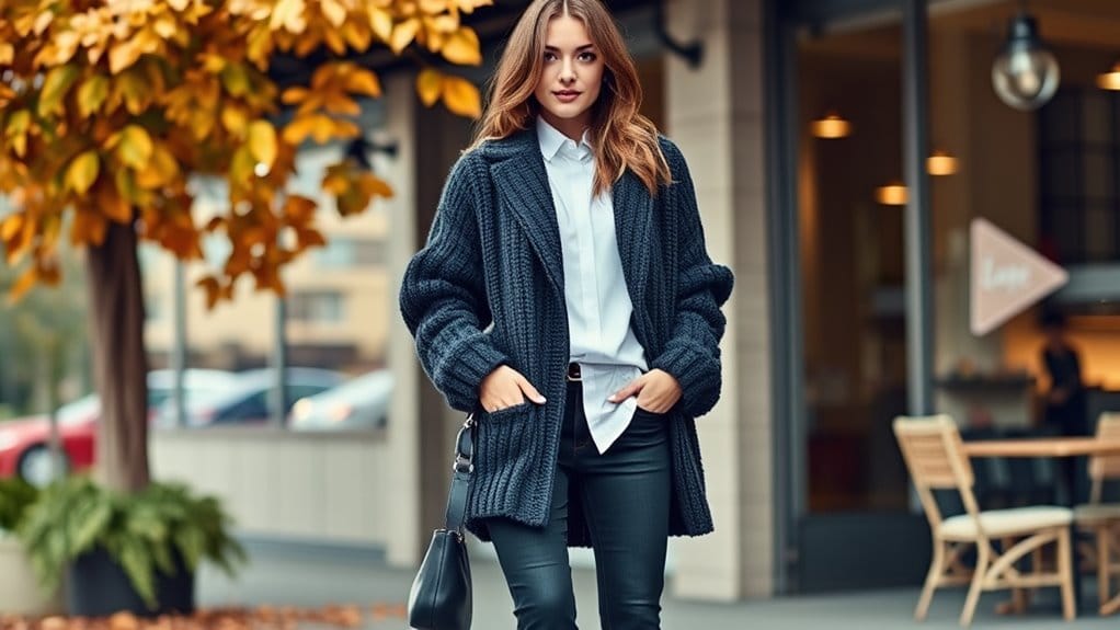 cozy oversized sweater layering
