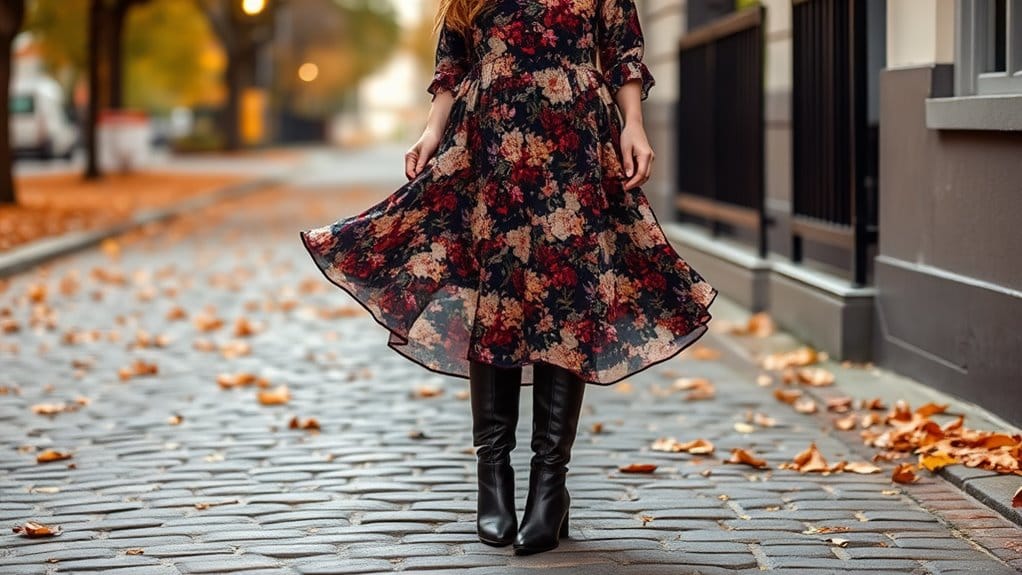 knee high boots provide warmth