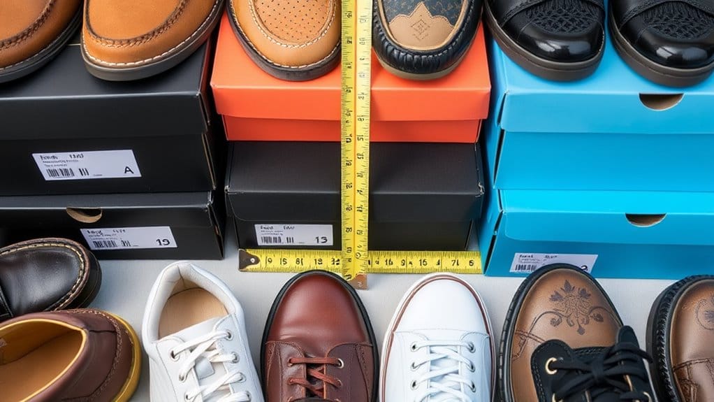 shoe widths labeling system