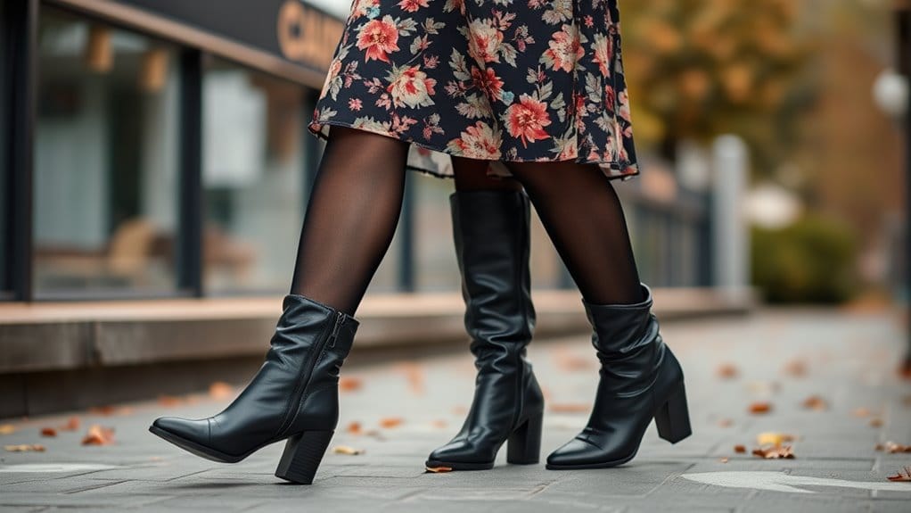 stylish footwear and leggings