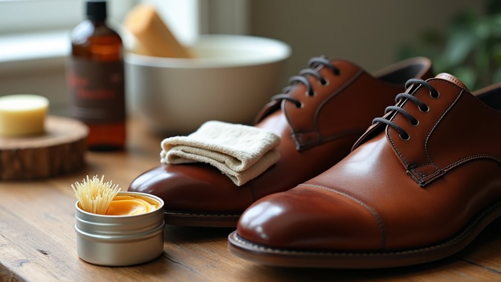 leather shoe cleaning process